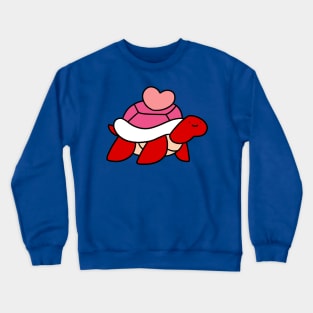 Pink Heart Turtle Crewneck Sweatshirt